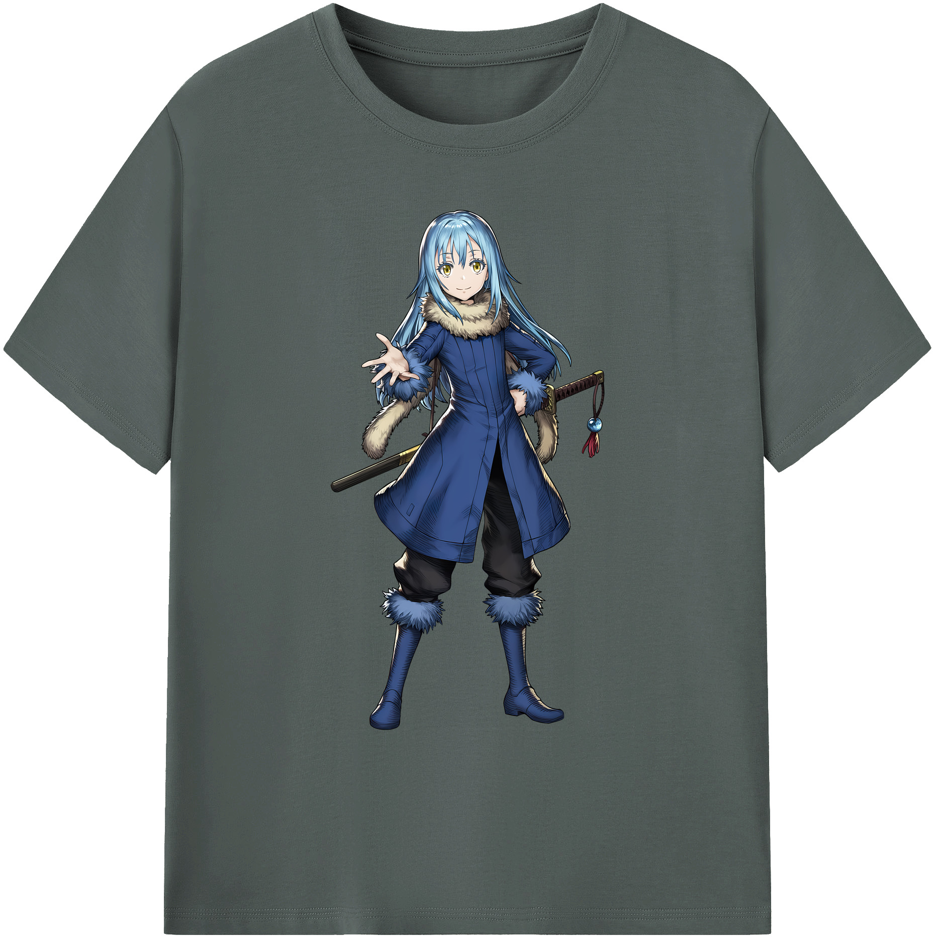 （画像用） 転スラ Regarding Reincarnated to Slime 綿100％ メンズ半袖Tシャツ｜肌触りやわらか＆通気性